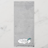 Menu du Mariage de puceron gothique bleu (Dos)