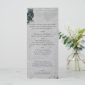 Menu du Mariage de puceron gothique bleu (Debout devant)