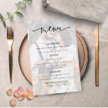 Menu du Mariage de script de Arrière - plan de pho<br><div class="desc">Menu du Mariage de script Arrière - plan de superposition transparente de photo budgétaire. Une taille PLUS GRANDE de 5, 5 po x 8, 5 po à un prix abordable, sur un STOCK CARTE SEMI GLOSS 110 lb, idéal pour les invitations, à peu près la même épaisseur qu'une carte postale,...</div>