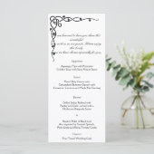 Menu du Mariage de vin Black Celtic Knot Corner (Debout devant)