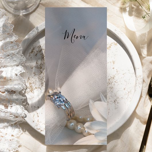 Menu du Mariage d'élégance de marguerite blanche