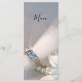 Menu du Mariage d'élégance de marguerite blanche (Devant)