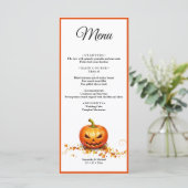Menu du Mariage du Citrouille Mariage Halloween (Debout devant)