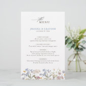 Menu du Mariage du Fleur sauvage de printemps colo (Debout devant)