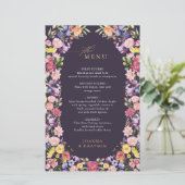 Menu du Mariage du Fleur sauvage de printemps colo (Debout devant)