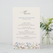 Menu du Mariage du Fleur sauvage de printemps colo (Debout devant)