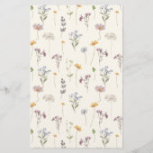 Menu du Mariage du Fleur sauvage de printemps colo (Dos)
