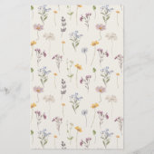 Menu du Mariage du Fleur sauvage de printemps de l (Dos)