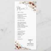 Menu du Mariage du minuscule Fleur sauvage (Devant)