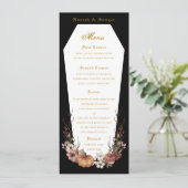 Menu du mariage pour vampire d'Halloween (Debout devant)