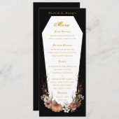 Menu du mariage pour vampire d'Halloween (Devant / Derrière)
