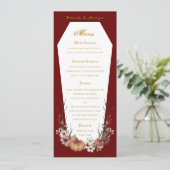 Menu du mariage pour vampire d'Halloween (Debout devant)