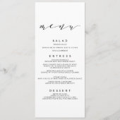 Menu du Mariage Simple Romance Calligraphy (Devant)
