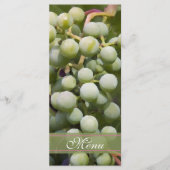 Menu du Mariage Vignoble de raisins verts (Devant)