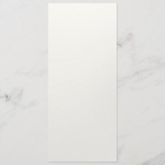 Menu du Mariage White Cream Heart (Dos)