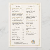 Menu du petit-déjeuner en room service de la chamb (Dos)