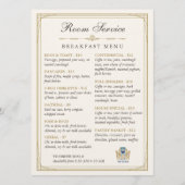 Menu du petit-déjeuner en room service de la chamb (Devant)