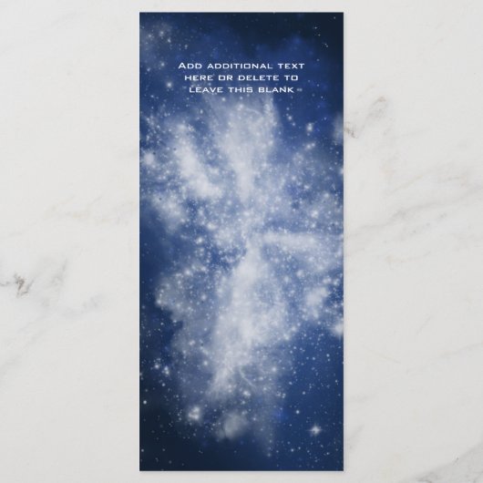 Menu du premier anniversaire dans l'espace (Dos)