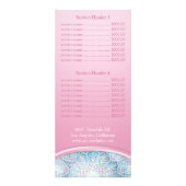 Menu du prix du mandala Snowflake (Dos)