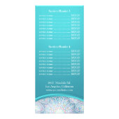 Menu du prix du mandala Snowflake (Dos)