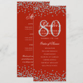 Menu du programme 80e anniversaire Merci Silver Re (Devant / Derrière)