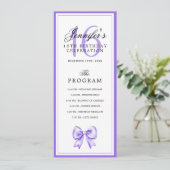 Menu du programme d'anniversaire 16 ans Elegant Vi (Debout devant)