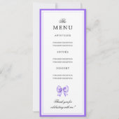 Menu du programme d'anniversaire 16 ans Elegant Vi (Dos)