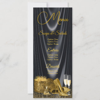 Menu du programme d'anniversaire de la femme chaus