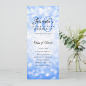 Menu du programme d'anniversaire des 70 ans avec u (Debout devant)