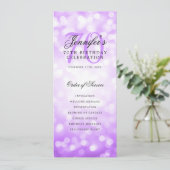 Menu du programme d'anniversaire élégant violet Bo (Debout devant)