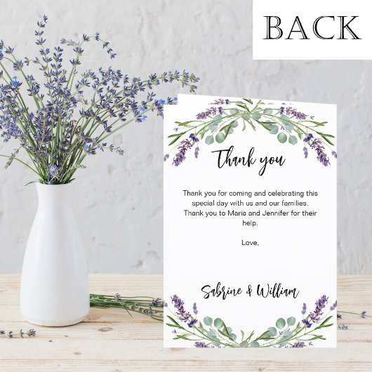 Menu du programme de bienvenue des fleurs de lavan