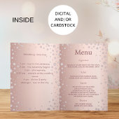 Menu du programme de bienvenue photo diamants or r