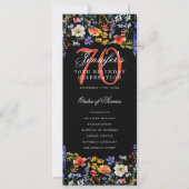 Menu du programme de fête d'anniversaire 70 ans Fl (Devant)