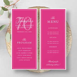 Menu du programme de fête d'anniversaire élégant 7