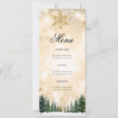 Menu du programme des Invitations de Noël d'hiver  (Dos)