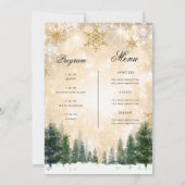 Menu du programme Invitation de Noël d'hiver d'or (Dos)