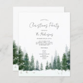 Menu du programme Invitation de Noël d'hiver simpl (Devant / Derrière)