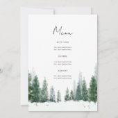 Menu du programme Invitation de Noël d'hiver simpl (Dos)