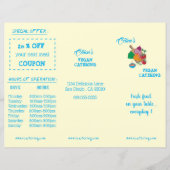 Menu du restaurant Brochure triple avec Coupon (Devant)