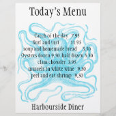 Menu du restaurant de fruits de mer (Devant)