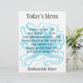 Menu du restaurant de fruits de mer (Debout devant)