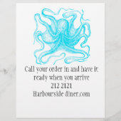 Menu du restaurant de fruits de mer (Dos)