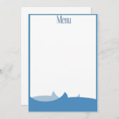 Menu du restaurant de fruits de mer (Devant / Derrière)