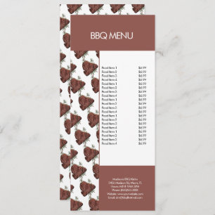 Menu du restaurant grill barbecue moderne Steak Re