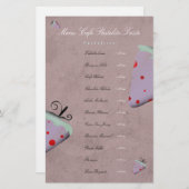Menu du restaurant personnalisé fraise (Devant / Derrière)