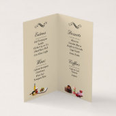 menu du restaurant plié carte de visite (Intérieur)