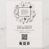 Menu du Spa de services Black 3 de QR Code moderne (Dos)