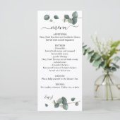 Menu Dual Eucalyptus Greenery Wedding (Staand voorkant)