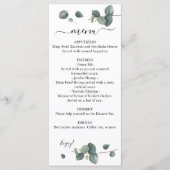 Menu Dual Eucalyptus Greenery Wedding (Voorkant)