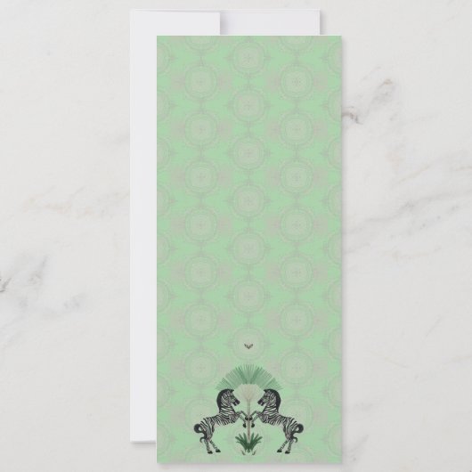 Menu Dueling Zebra-monogram (Achterkant)